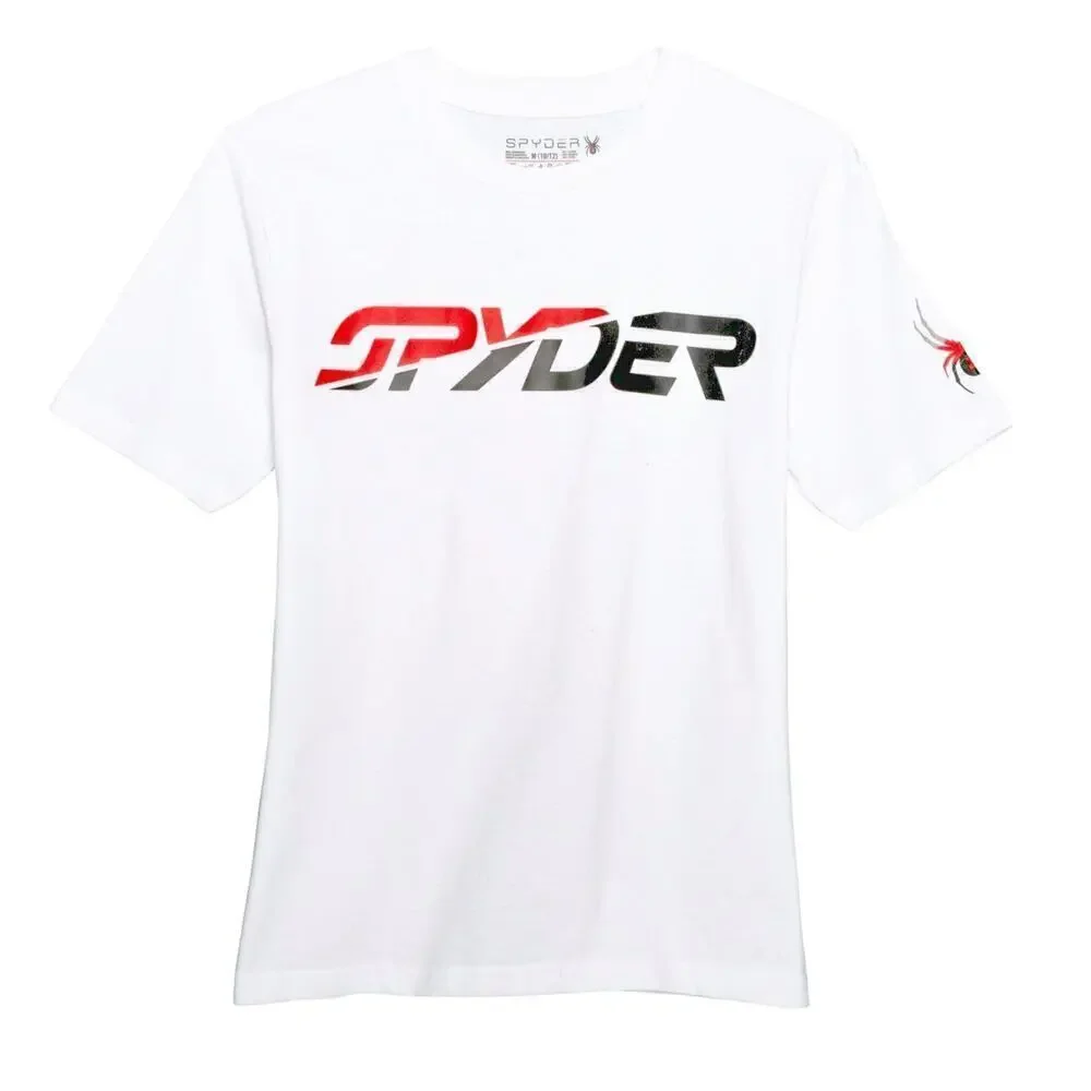 New Spyder Big Boy's (8-20) Logo Graphic Print Tee Soft Cotton Youth T-Shirt